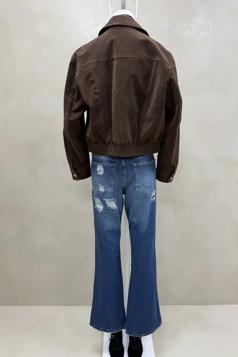 Jean Tiro Bajo Straight Roturas