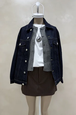 Campera Denim Clasica Azul - Vista 2