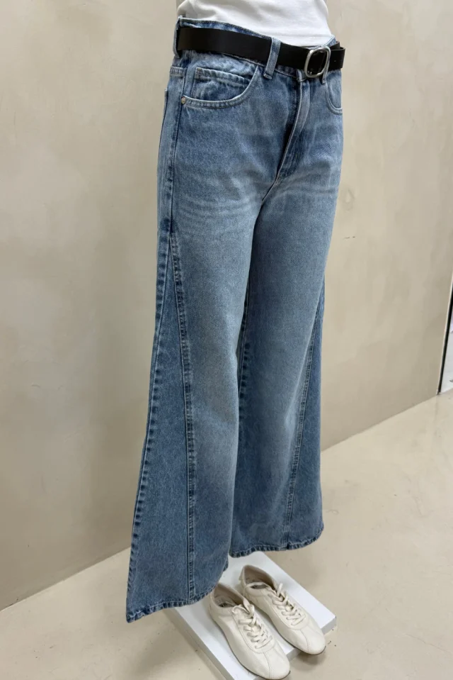 JEAN WIDE LEG FULL RECORTE ARA