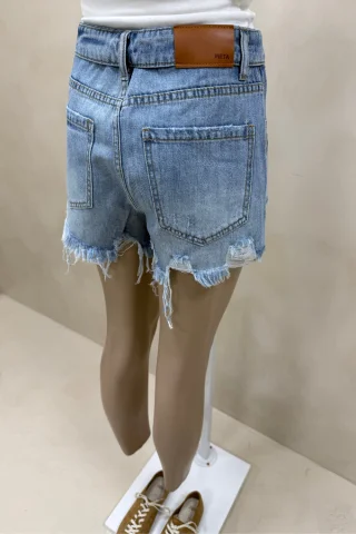 SHORT DENIM CINTURA DOBLADA - Vista 6