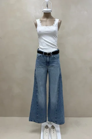 JEAN WIDE LEG FULL RECORTE ARA - Vista 1