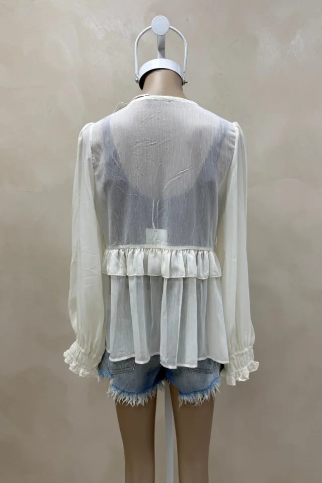 BLUSA GASA CON LAZO