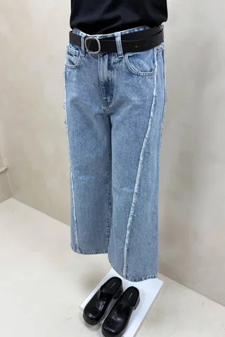 Jean Wide con Recortes Jessie - Vista 4