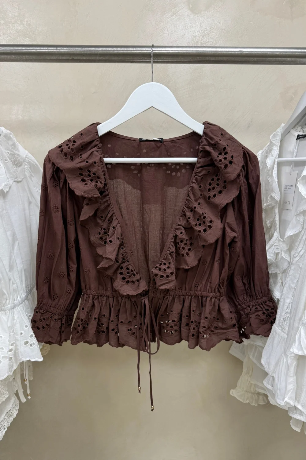 BLUSA BRODERIE MANGA CORTA - 4