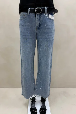 JEAN STRAIGHT CELESTE CON STRASS - Vista 2