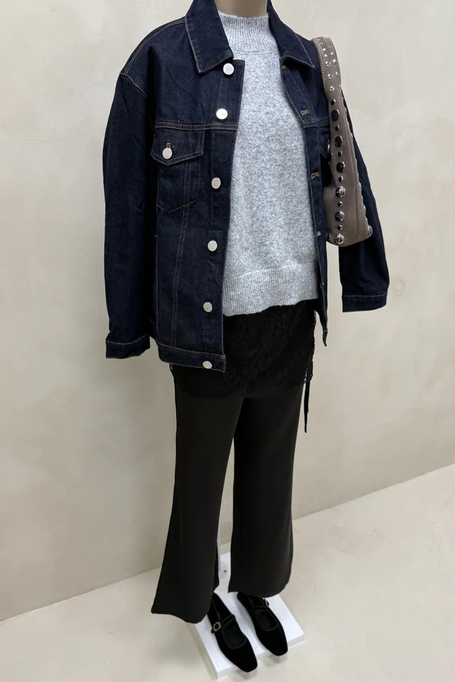 Pantaon Saten Sobrefalda Encaje