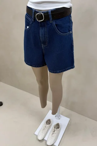 SHORT MOM AZUL - Vista 3