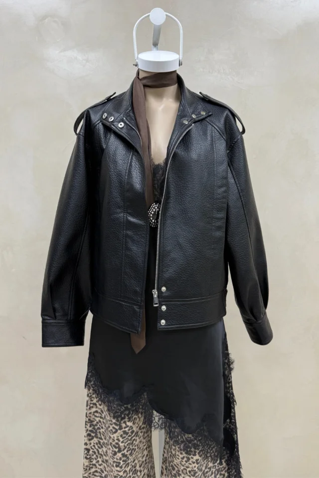Campera Cuero Texturado