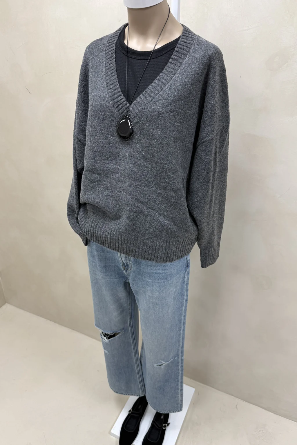 Sweater Basico Escote V - 1