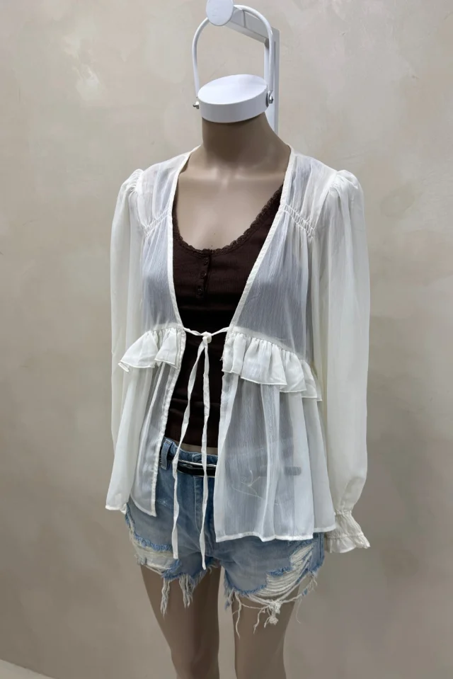 BLUSA GASA CON LAZO