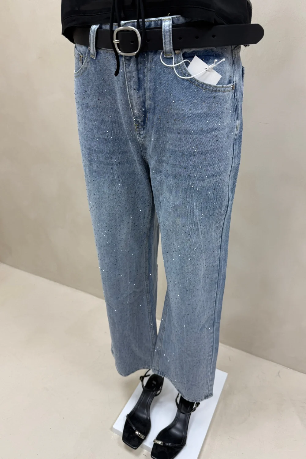 JEAN STRAIGHT CELESTE CON STRASS - 2