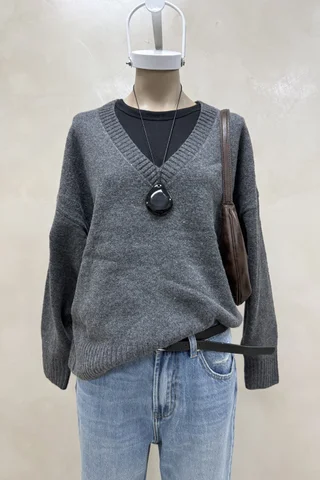 Sweater Basico Escote V - Vista 3