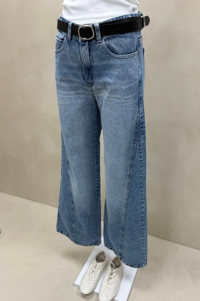 JEAN WIDE LEG FULL RECORTE ARA