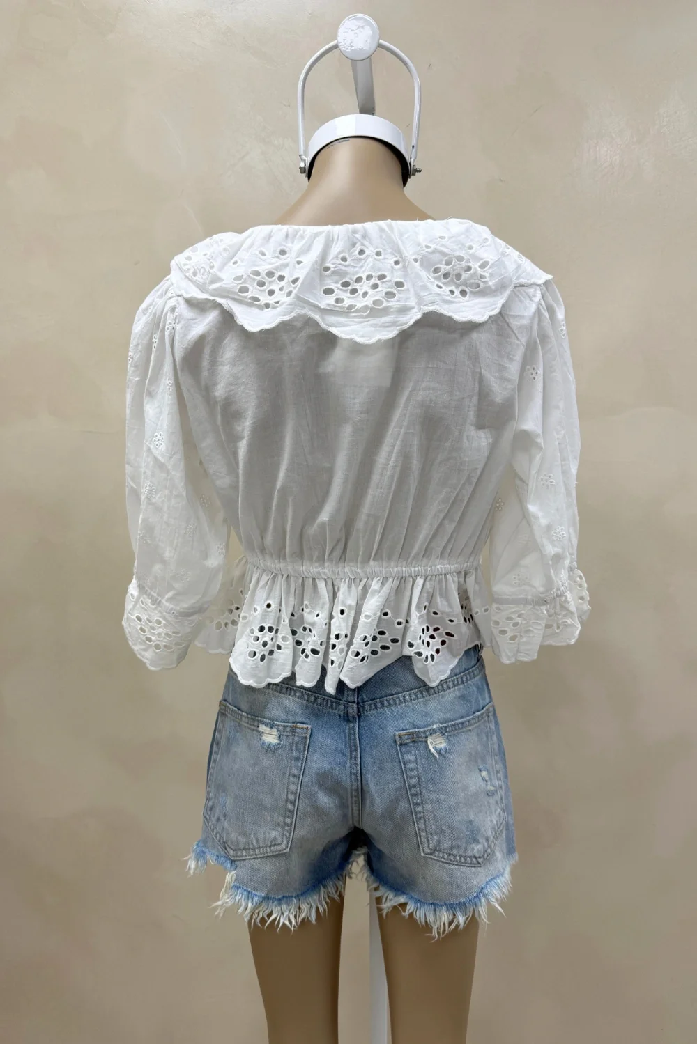 BLUSA BRODERIE MANGA CORTA - 3
