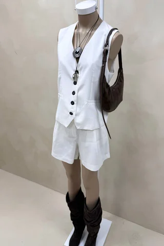 Chaleco Lino Malta - Vista 1