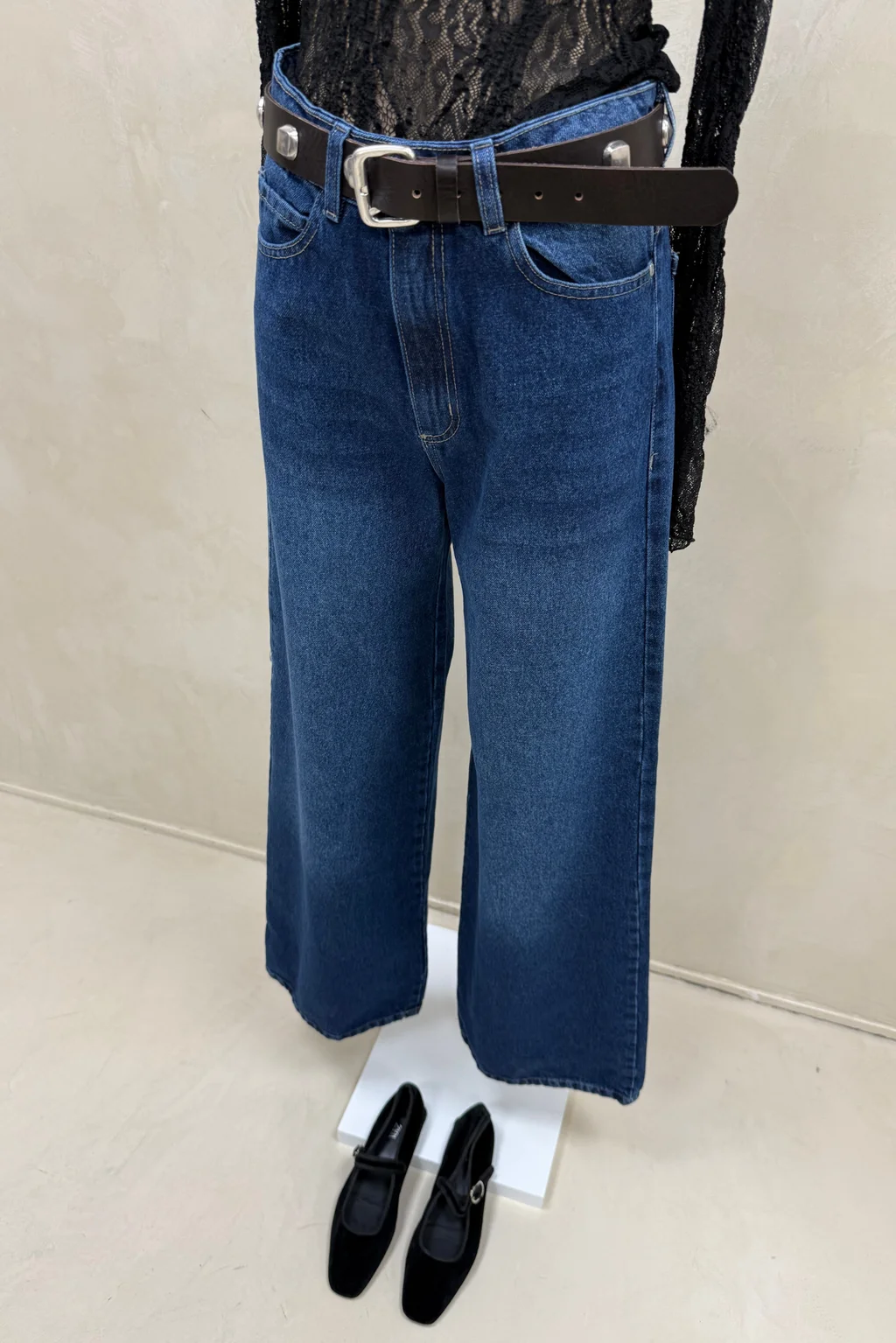 Jean Wide Leg Full Azul Bigotes - 3