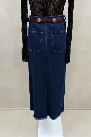 Falda Denim Azul - Vista 4