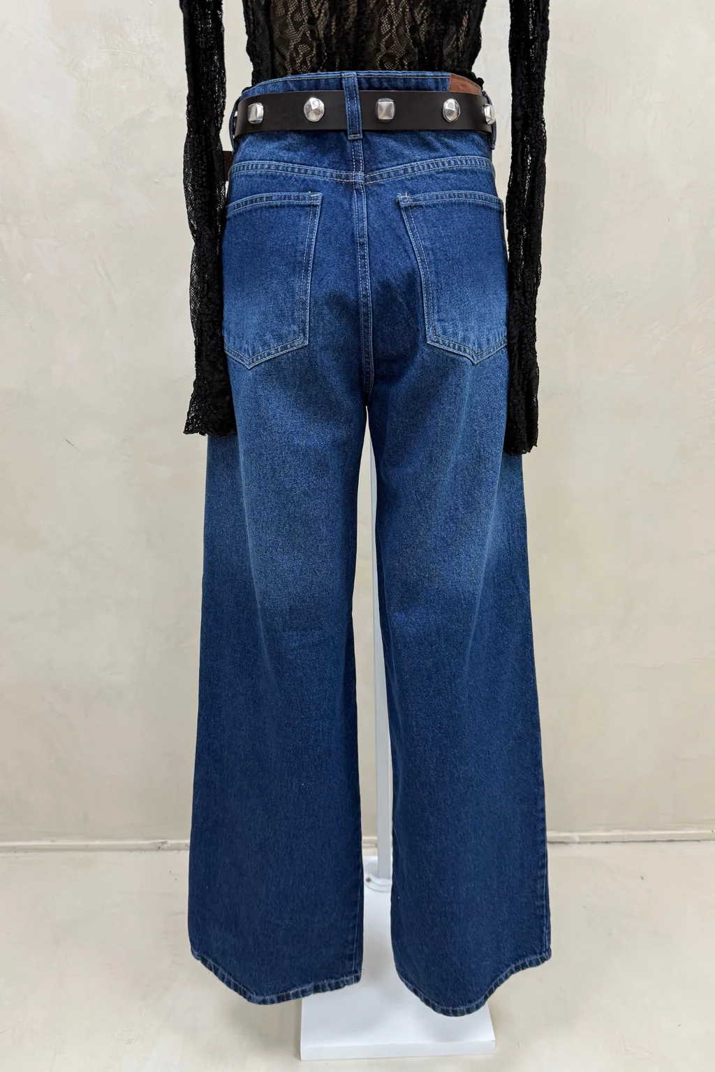 Jean Wide Leg Full Azul Bigotes - 4