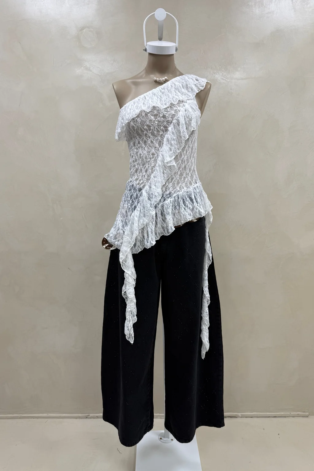 Top Encaje Volados Pico - 0