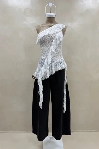 Top Encaje Volados Pico - Vista 1