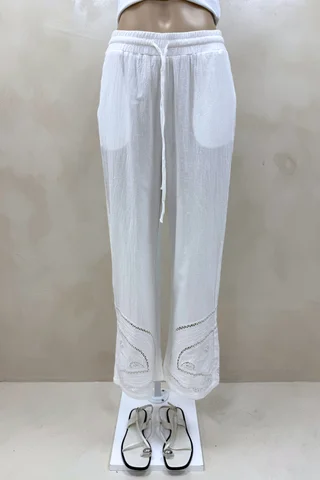 Pantalon Lino Calado - Vista 2