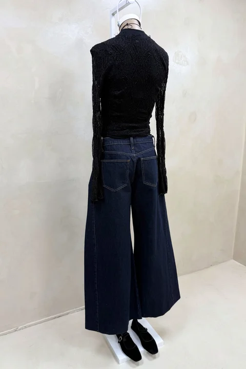 Jean Extra Wide Azul Pliegues