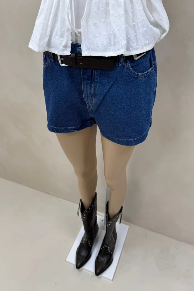 Short Tiro Bajo Azul