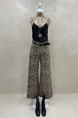Jean Wide Leg Full Animal - Vista 3