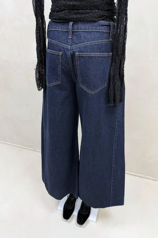 Jean Extra Wide Azul Pliegues - Vista 4