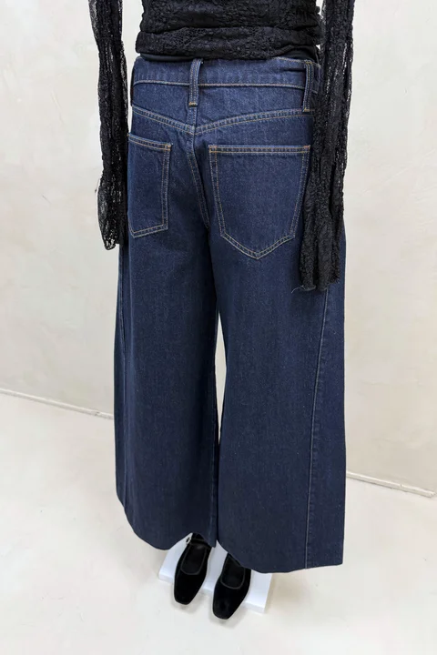 Jean Extra Wide Azul Pliegues