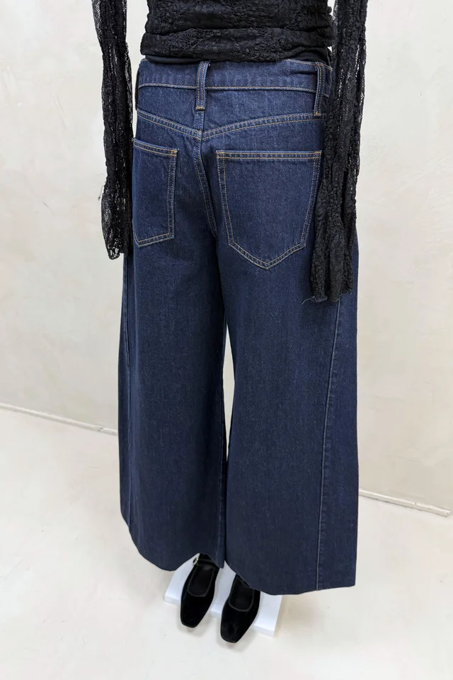 Jean Extra Wide Azul Pliegues