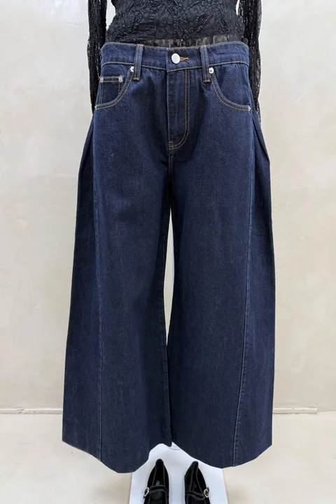 Jean Extra Wide Azul Pliegues