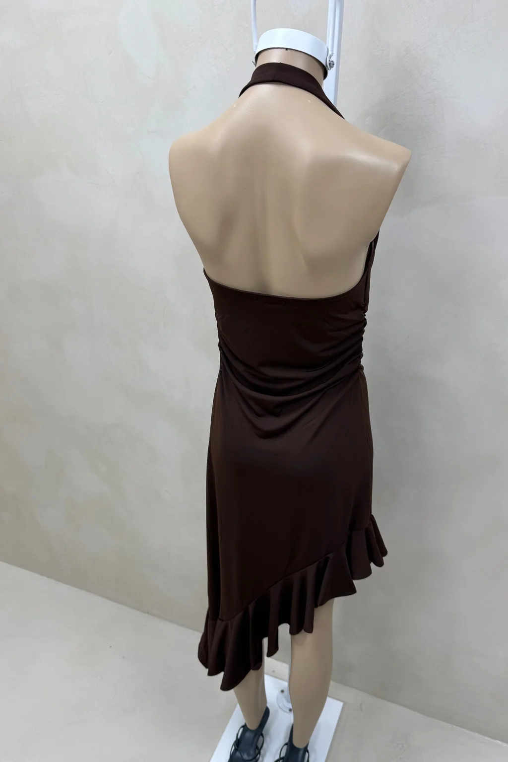 Vestido Irregular Con Volado - 7