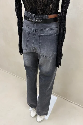 Jean Straight Full Black Ariel - Vista 4