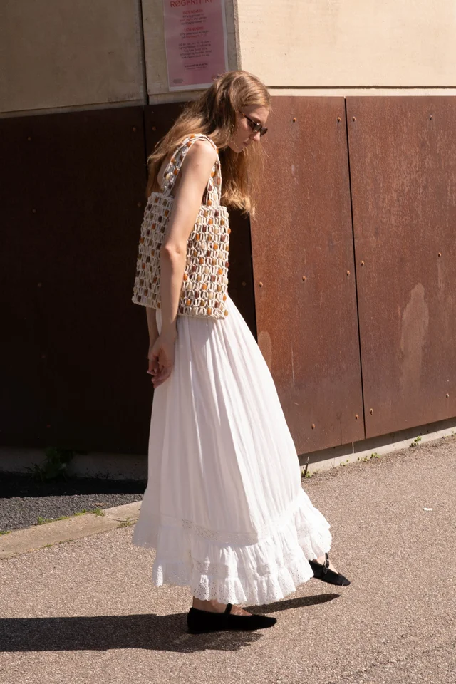 Falda Bambula Con Puntilla