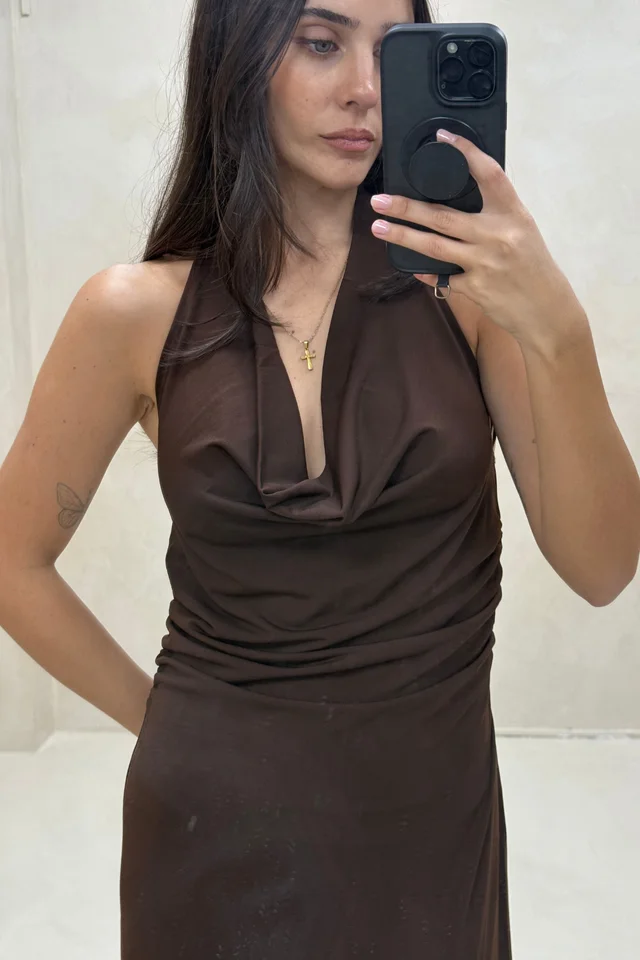Vestido Irregular Con Volado