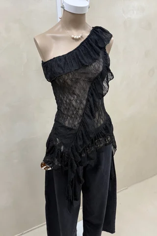 Top Encaje Volados Pico - Vista 6