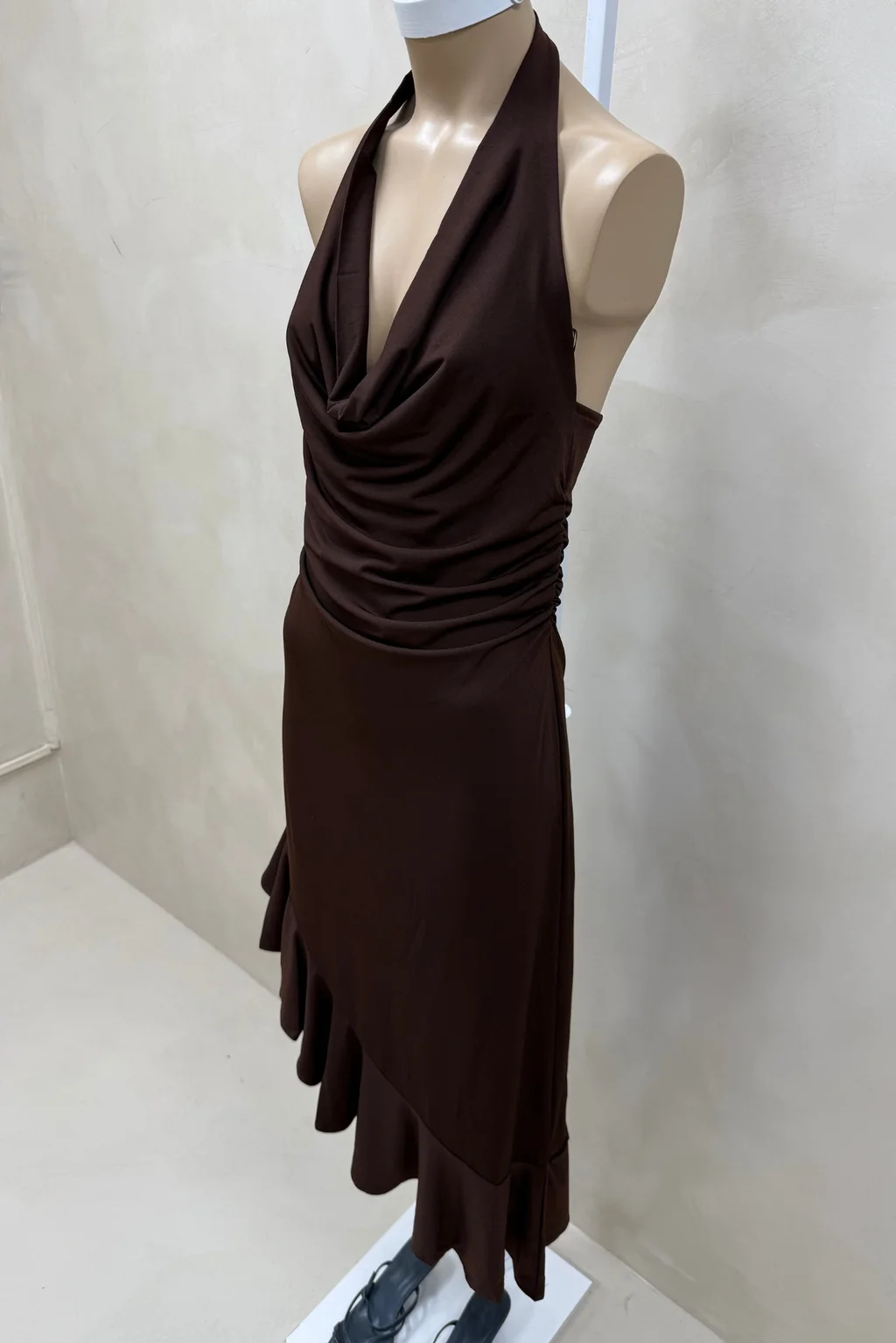 Vestido Irregular Con Volado - 6