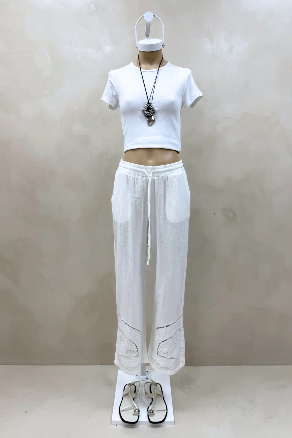 Pantalon Lino Calado - 0