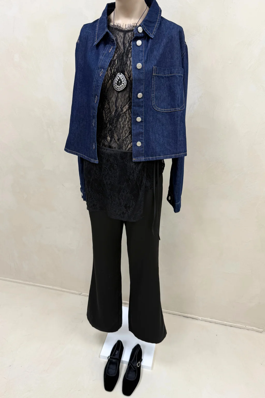 Camisa Denim Azul - 1