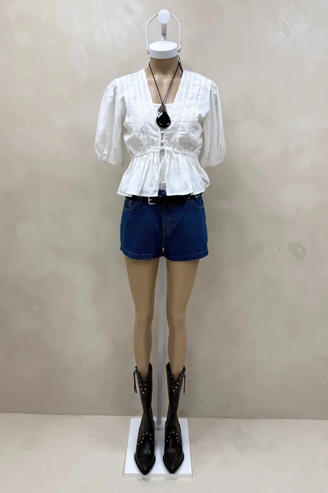 Short Tiro Bajo Azul