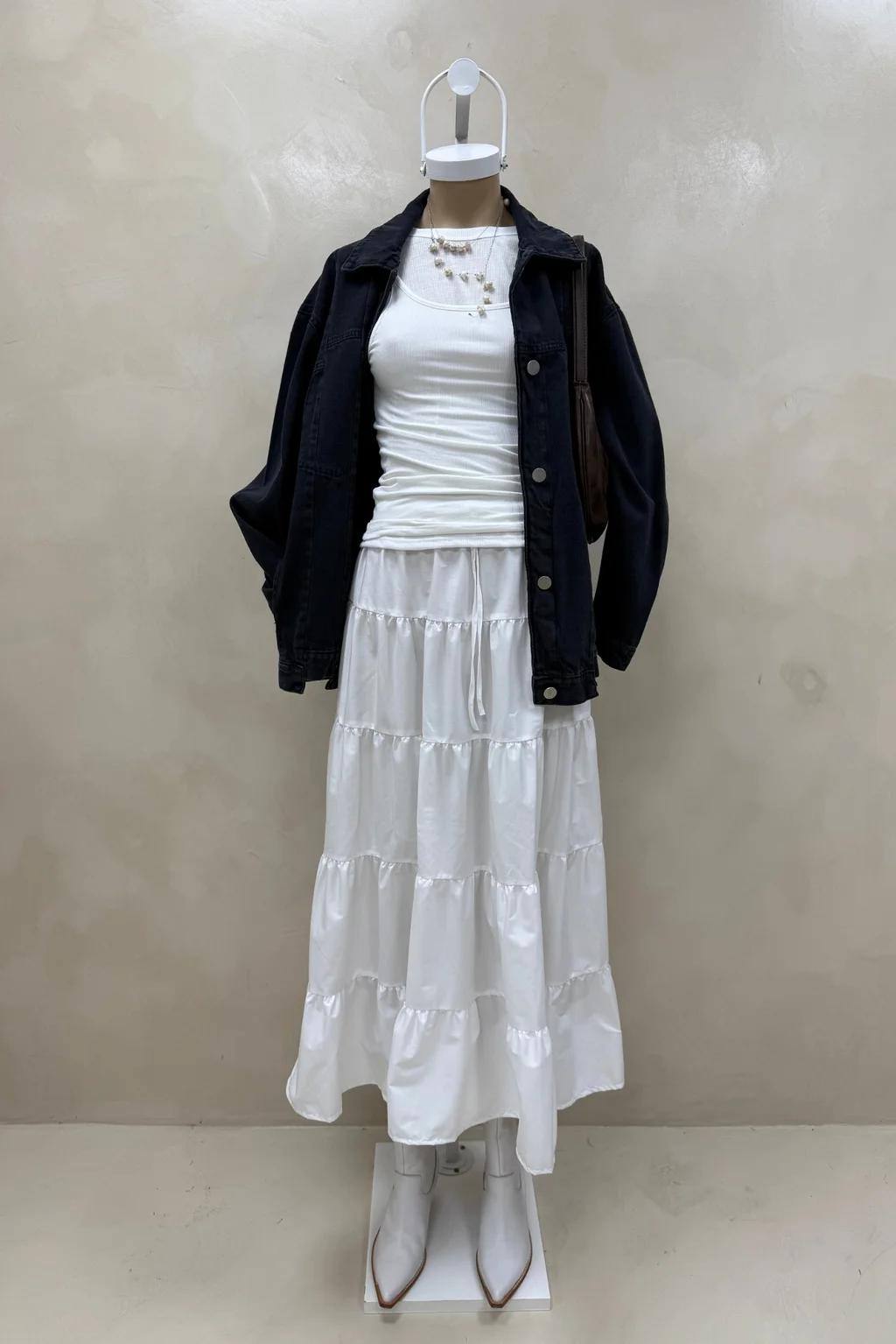 Campera Denim Recortes Black - 0