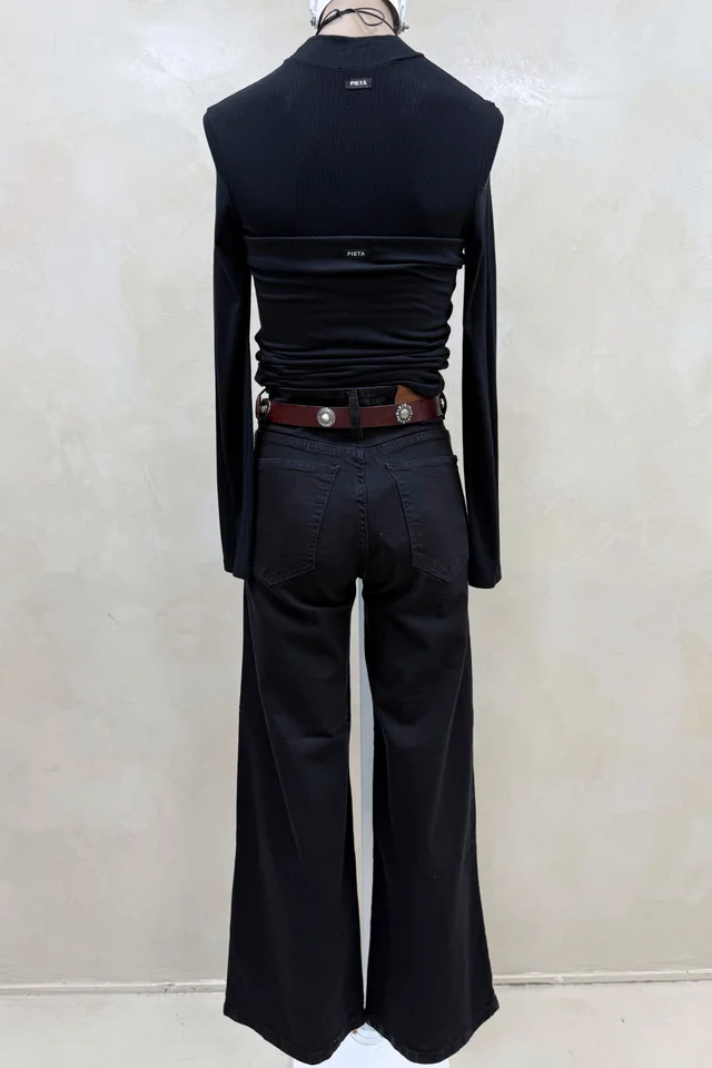 Jean Wide Elastizado Black