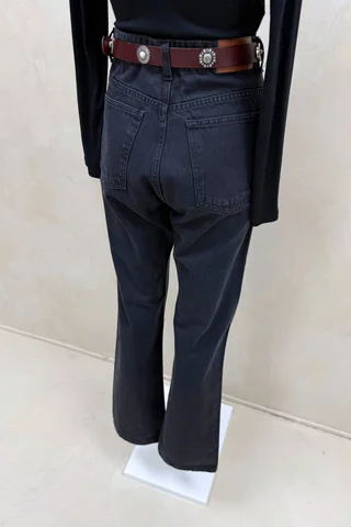 Jean Straight Full Black - Vista 4