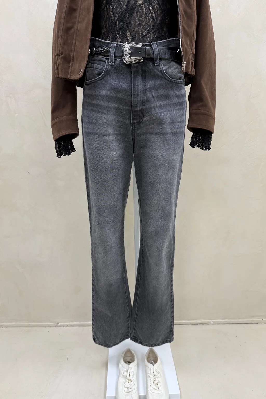 Jean Straight Full Black Ariel - 1