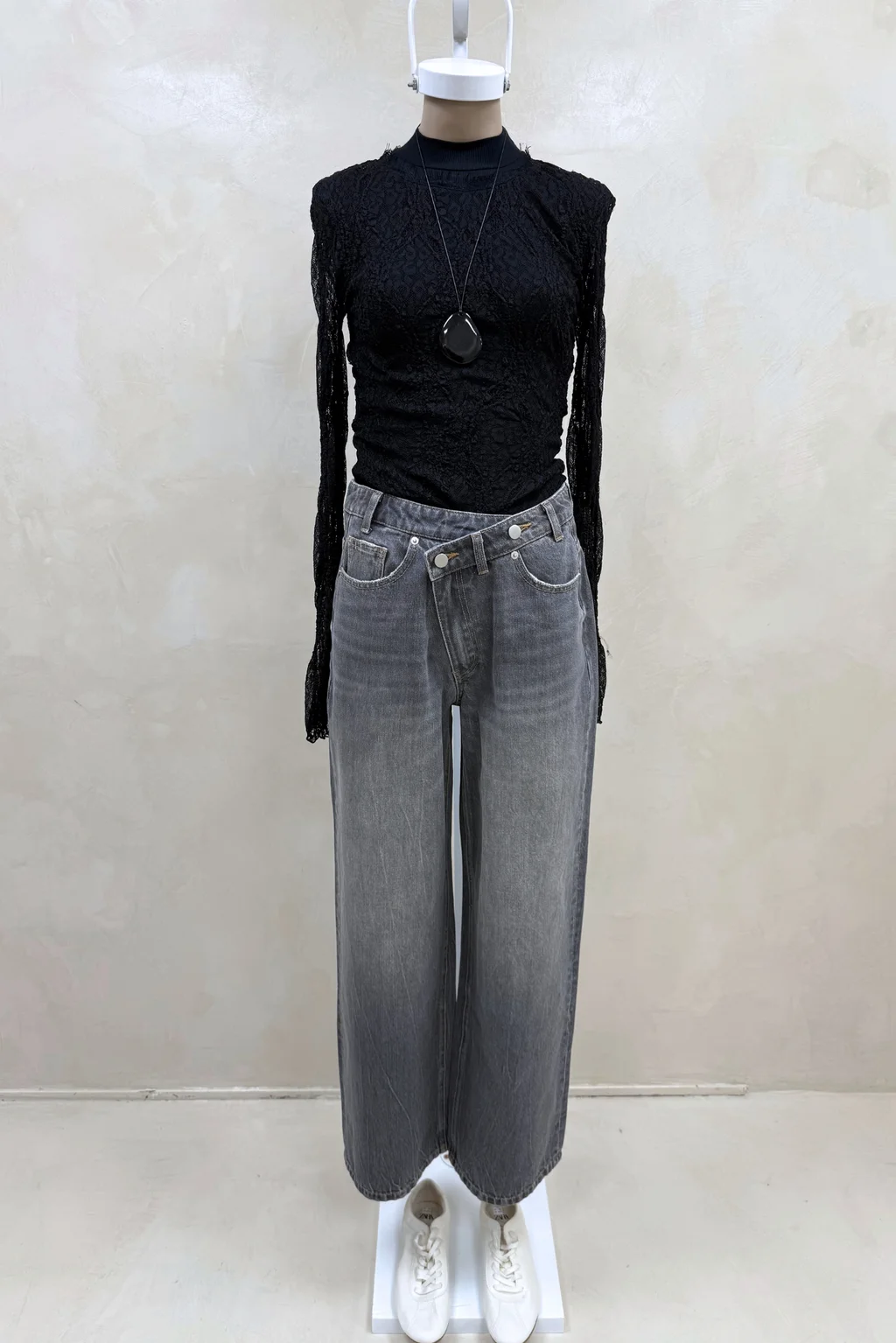 Jean Asimetrico Gris - 0