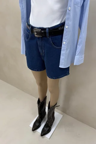 Short Mom Azul - Vista 3