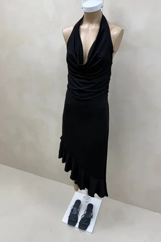 Vestido Irregular Con Volado - Vista 3