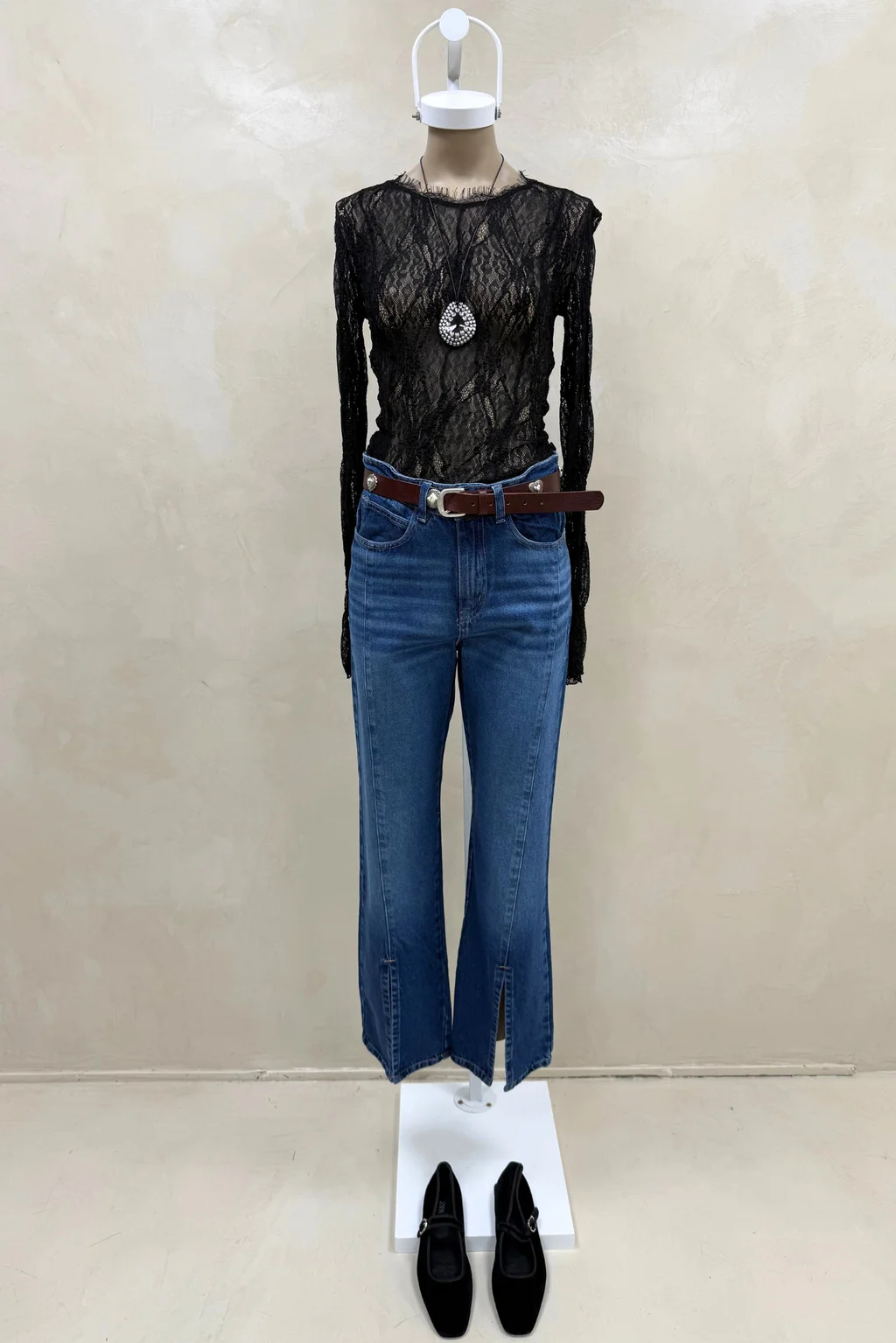 Jean Straight Full Tajo Olivia - 0