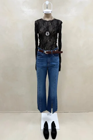 Jean Straight Full Tajo Olivia - Vista 1